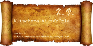 Kutschera Viktória névjegykártya